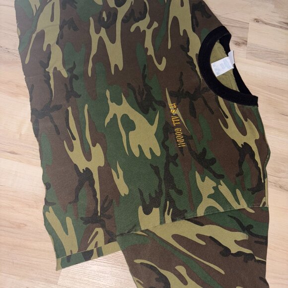 Vintage Cropped It's All Good Army Tee 2XL - Picture 2 of 5